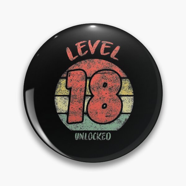 Item preview, LEVEL 18 UNLOCKED, the best gift for gamers, vintage color designed and sold by NiceSign.
