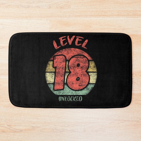 Item preview, LEVEL 18 UNLOCKED, the best gift for gamers, vintage color designed and sold by NiceSign.