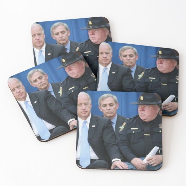 Item preview, Funny and creepy Joe Biden resting hand on chubby officer lap designed and sold by MindChirp.
