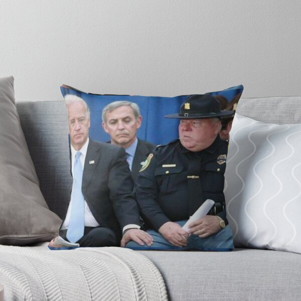 Item preview, Funny and creepy Joe Biden resting hand on chubby officer lap designed and sold by MindChirp.