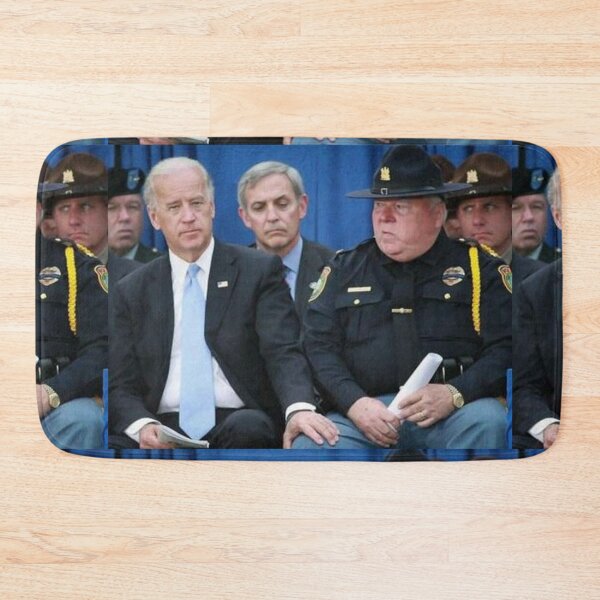 Item preview, Funny and creepy Joe Biden resting hand on chubby officer lap designed and sold by MindChirp.
