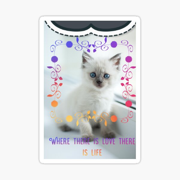 wery nice cat dezine Sticker