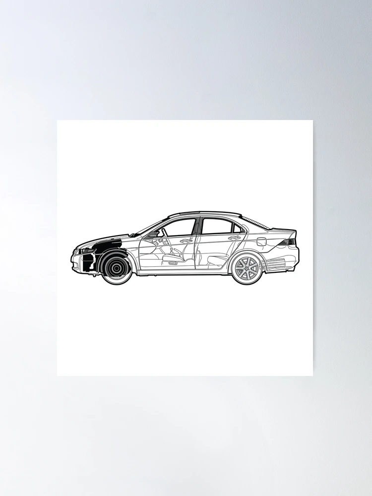 Acura TSX (CL9) Blueprint Poster for Sale by in-transit