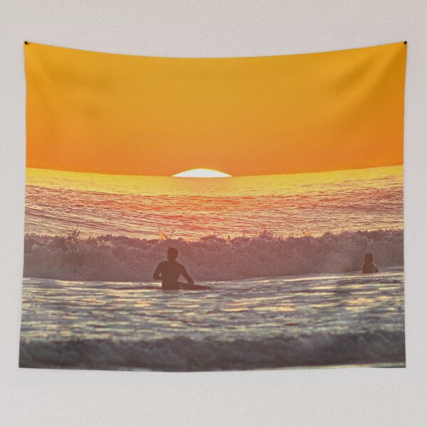Item preview, Sunset Sunrise Sea Waves Surfer Surf Seascape designed and sold by Anna Lemos.