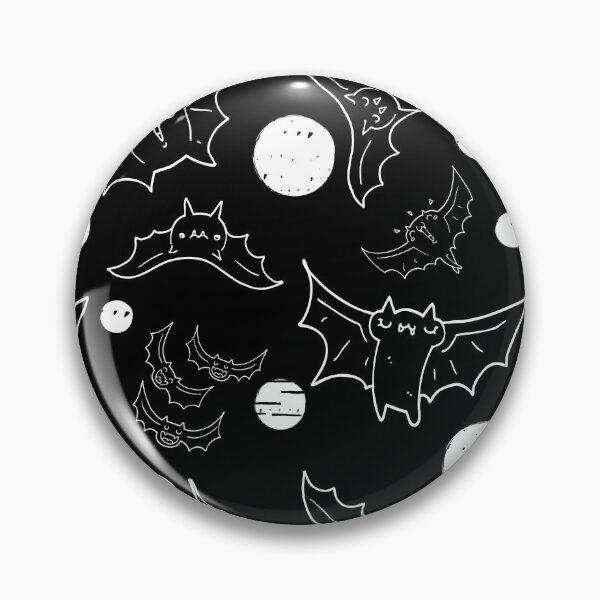 Item preview, Seamless Black and white bat print designed and sold by HelloGrackle.