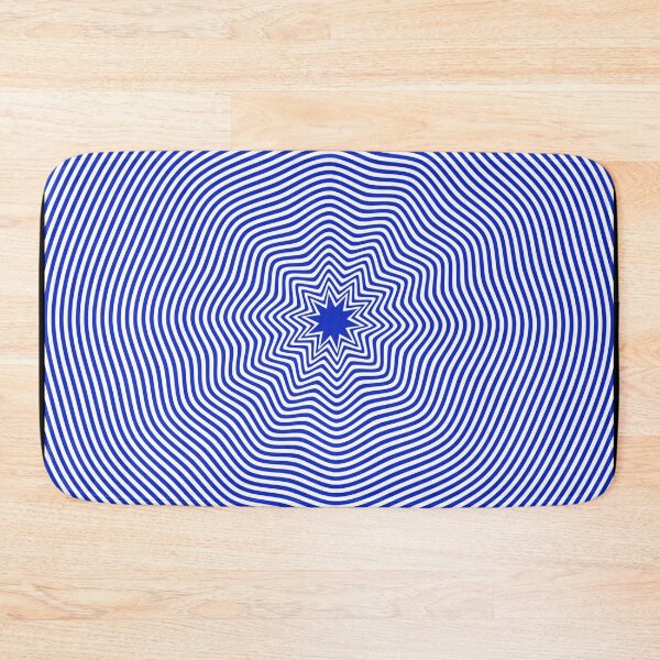 Item preview, Moving Hypnotic Optical Illusion Trippy Psychedelic Pattern In Blue Color  designed and sold by AuroCreatives.