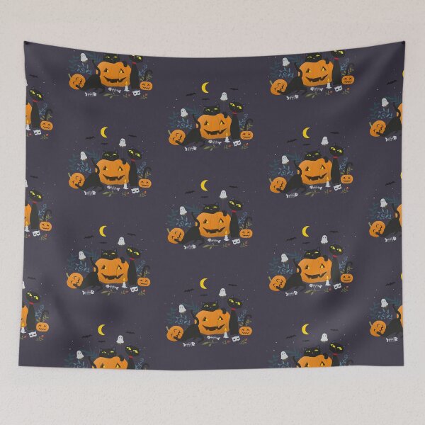 Item preview, black cats halloween play time designed and sold by craftipixel.