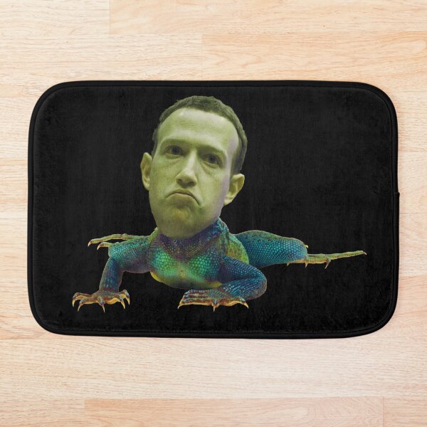 Mark Zuckerberg Is A Lizard Bath Mat