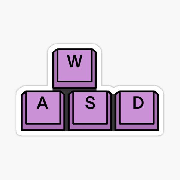 Item preview, Keyboard Keycaps: Gaming WASD (purple) designed and sold by gabbyr9102.