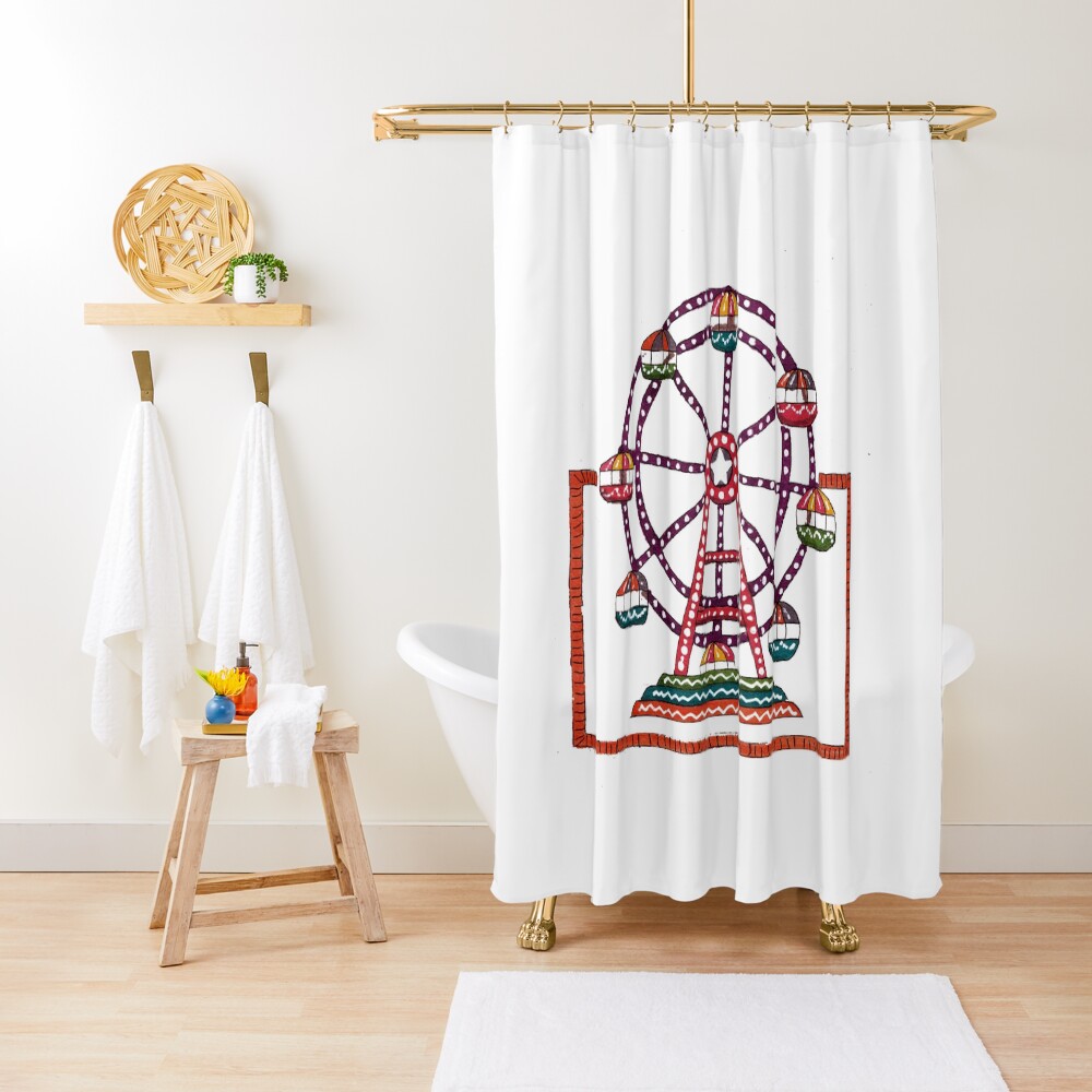 "Ferris wheel" Shower Curtain for Sale by Ashleigholynnar Redbubble