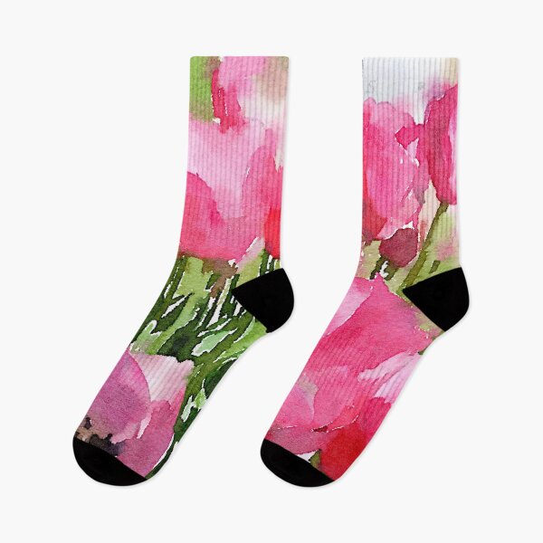 Item preview, Pink Tulips in Watercolour designed and sold by JillyBeanDesign.