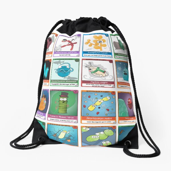 Microbe Menagerie Trading Cards Drawstring Bag