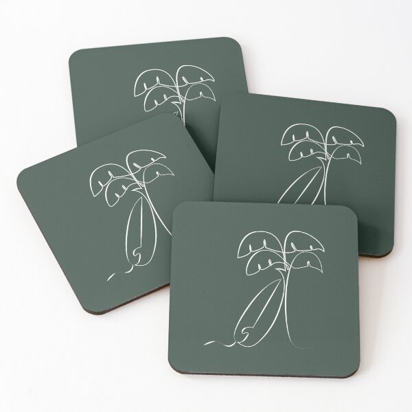Item preview, Surf and palm trees (dark) designed and sold by frangipaniarts.