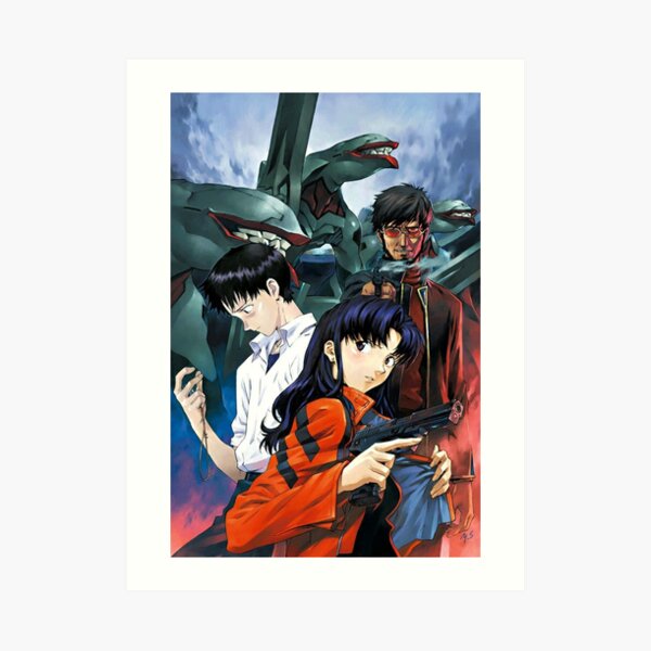 Shinji, Misato, Gendo - Neon Genesis Evangelion Art Print for Sale by  Myouism