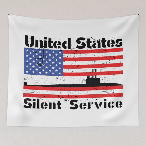 Item preview, US Silent Service Submarine Distressed Flag designed and sold by MadMando.