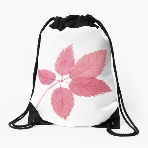 Red fall foliage Drawstring Bag