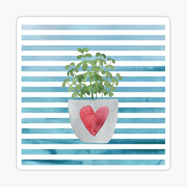 Item preview, Blue Stripes Red Heart designed and sold by Robin Liefeld.