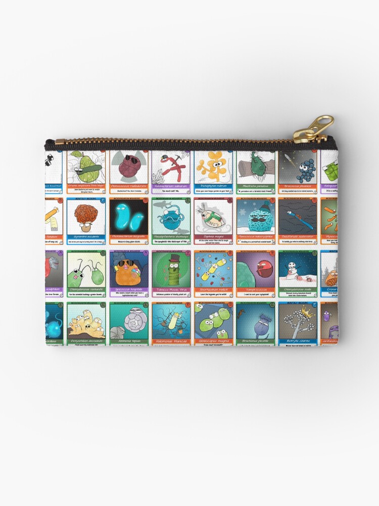 Thumbnail 1 of 4, Zipper Pouch, Microbe Menagerie Trading Cards designed and sold by amoebasisters.