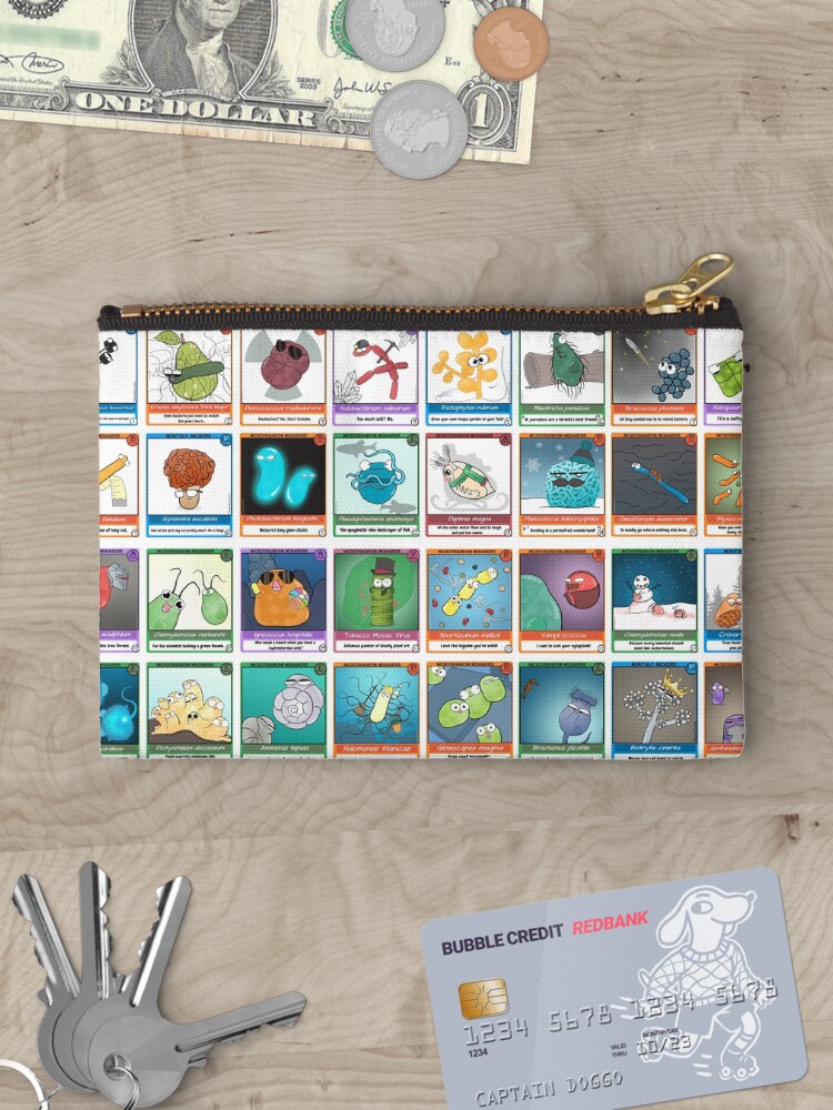 Thumbnail 3 of 4, Zipper Pouch, Microbe Menagerie Trading Cards designed and sold by amoebasisters.