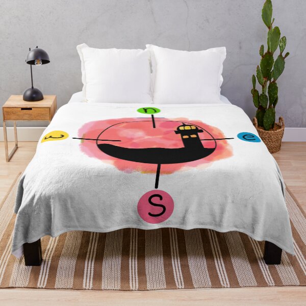 Item preview, Watercolor Silhouette Compass designed and sold by Stargazesprings.