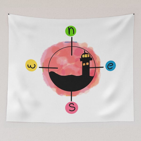 Item preview, Watercolor Silhouette Compass designed and sold by Stargazesprings.