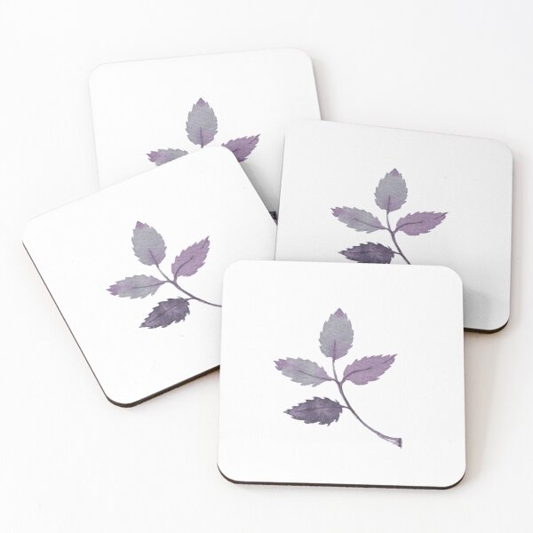 Item preview, Dark purple watercolor leaves designed and sold by Sershni.