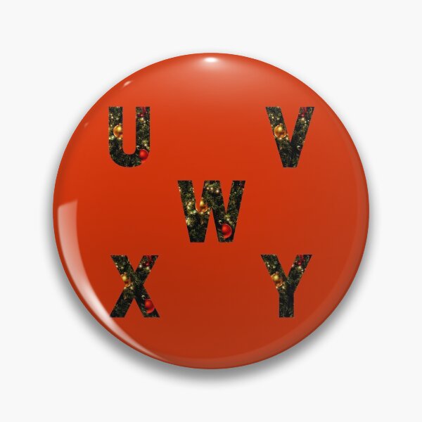 Item preview, Christmas Tree Letters U, V, W, X, Y sticker pack designed and sold by LiveAndGlow.