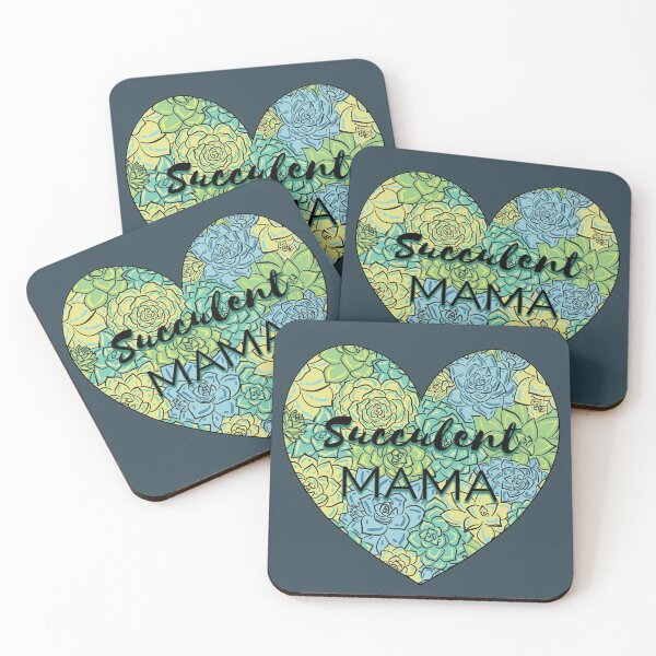 Item preview, Green and Blue Echeveria Heart Shape Succulent Mama  designed and sold by marta-maria.