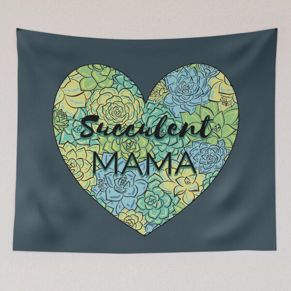 Item preview, Green and Blue Echeveria Heart Shape Succulent Mama  designed and sold by marta-maria.