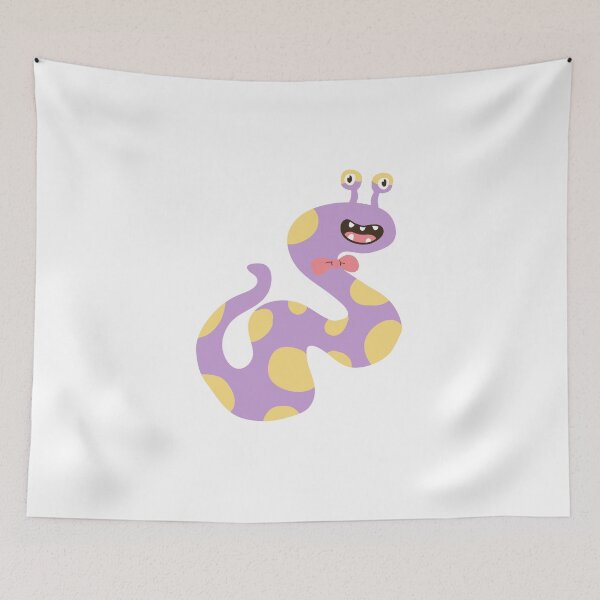Item preview, Miss Yellow Polka Dotted Purple Snake Monster designed and sold by wildflowerperks.