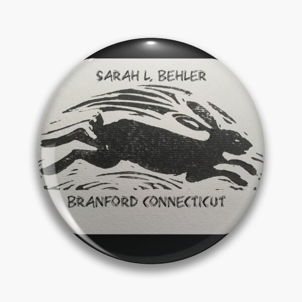 Item preview, Sarah L Behler, Branford, Connecticut , bunny, rabbit, block, print, black, label, sticker, painting designed and sold by SarahBeh.