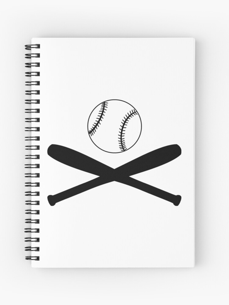 Cuaderno de espiral «Béisbol y murciélagos cruzados» de sweetsixty |  Redbubble