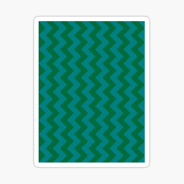 Item preview, Teal Green and Cadmium Green Vertical Zigzags designed and sold by ColorsPatterns.