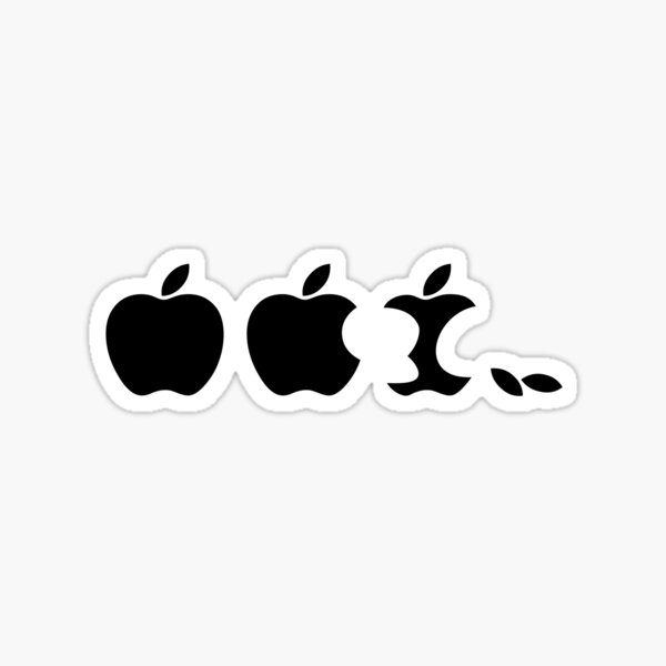 "Apple " Sticker for Sale by darkshiness Redbubble
