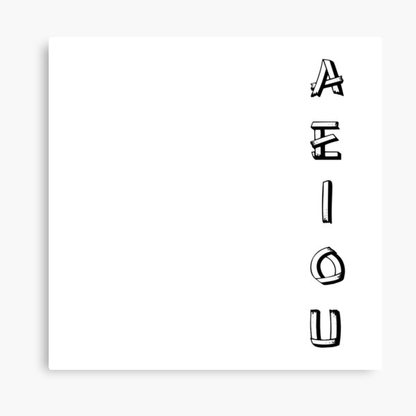 Aeiou Canvas Prints Redbubble