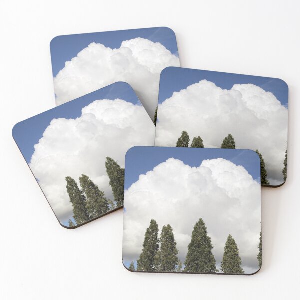 Item preview, Trees and white clouds designed and sold by photoslot.