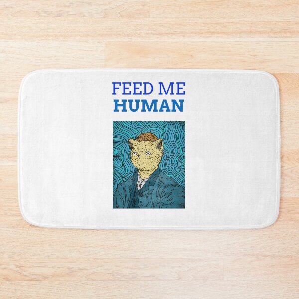 Item preview,  Feed me human- Van Gogh themed cat design designed and sold by josephsteez.