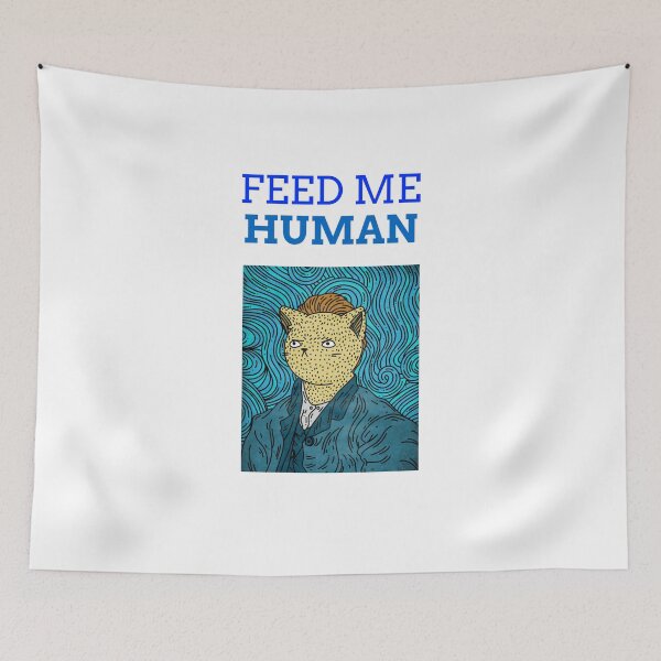 Item preview,  Feed me human- Van Gogh themed cat design designed and sold by josephsteez.