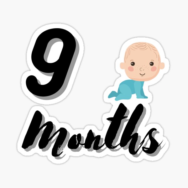 9 Months Stickers Redbubble
