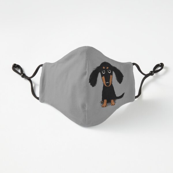 Longhaired Dachshund Black and Tan Puppy Dog Fitted 3-Layer
