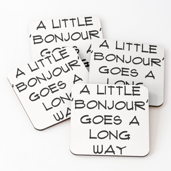 Item preview, A Little Bonjour Goes a Long Way - Wht designed and sold by coolfinds.