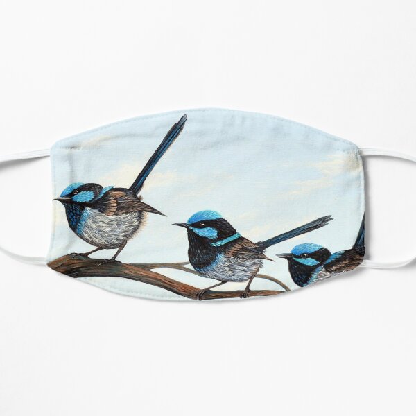 Curious Fairy Wrens Flat Mask