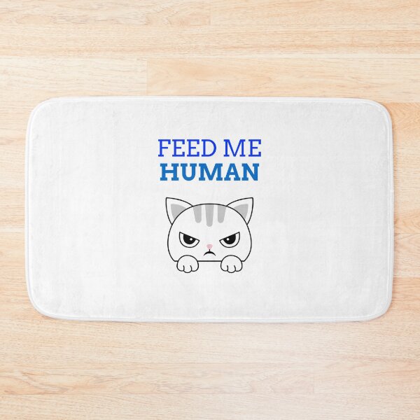 Item preview, Feed me human- angry cartoon cat design designed and sold by josephsteez.