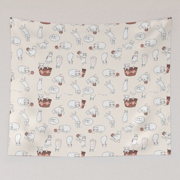 Item preview, Cute cartoon cat pattern. designed and sold by skazka111.