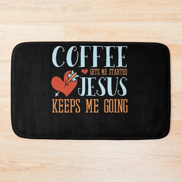 Item preview, Coffee Gets Me Started Jesus Keeps Me Going Christian Gift designed and sold by shirti.
