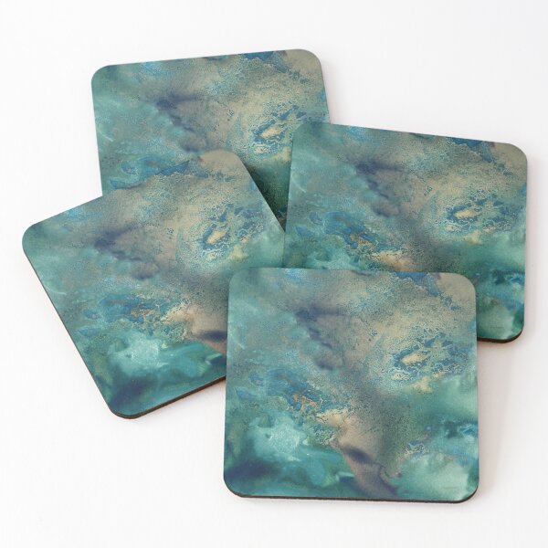 Item preview, Ocean in Turquoise, Aqua and Gold designed and sold by Jenie Yolland.