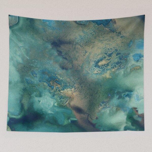Item preview, Ocean in Turquoise, Aqua and Gold designed and sold by Jenie Yolland.
