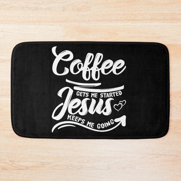Item preview, Coffee Gets Me Started Jesus Keeps Me Going Christian Gift designed and sold by shirti.