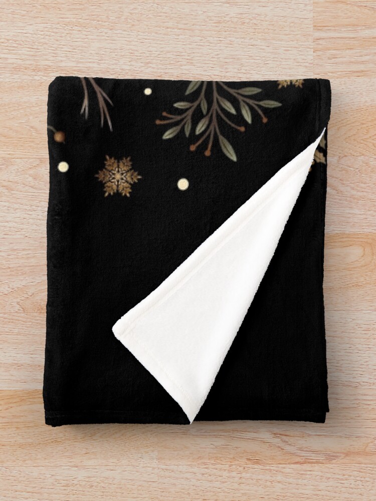Alternate view of Moonlit Garden-Winter Brown Throw Blanket