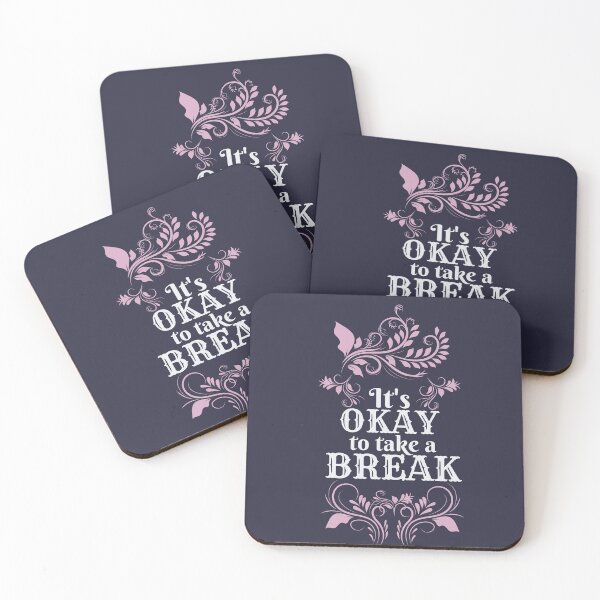 Item preview, Mental Wellbeing It's Okay To Take A Break Quote designed and sold by cation-studio.